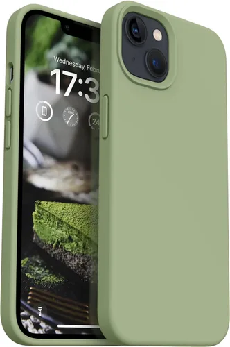 Vista 15 de Compatible con iPhone 13, funda de silicona para teléfono con forro de microfibra delgado a prueba de golpes, suave antiarañazos, 6.1 pulgadas