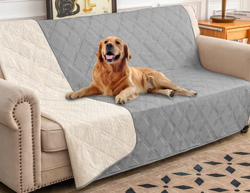 Vista 58 de Ameritex Funda impermeable para cama de perro, manta para mascotas con parte trasera antideslizante para muebles, cama, sofá