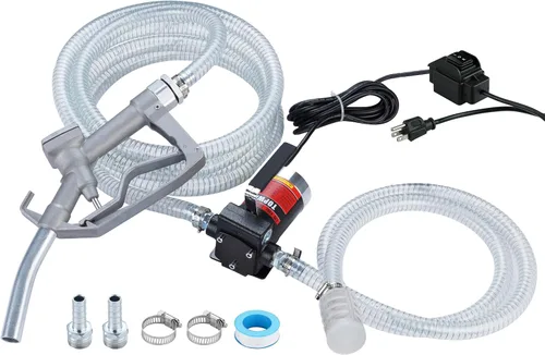 Vista 8 de TOPWAY Bomba de combustible de gasolina de 12 V CC, bomba de transferencia de aceite autocebante de 3.7 GPM con mango, bombeo reversible, protección