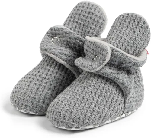 Vista 143 de Sawimlgy - Botines de algodón antideslizantes para recién nacido, con agarre, para cuna o para el invierno