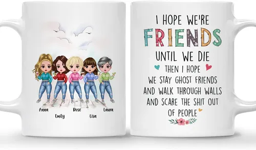 Vista 22 de Taza personalizada Gossby para amiga - Aparentemente somos problemas cuando estamos juntas - Regalo personalizado para amigas con nombres
