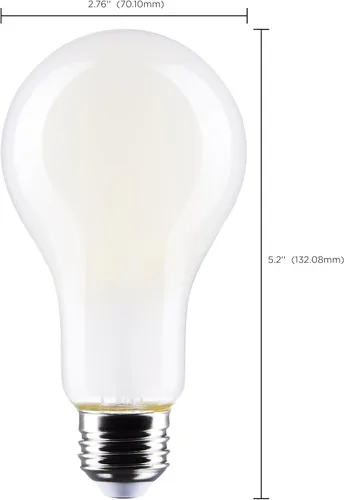 Vista 2 de Satco Lámpara de repuesto LED de base media E26 de 18.5 W, 3000 K, 5.2 pulgadas de largo y 2.76 pulgadas de ancho