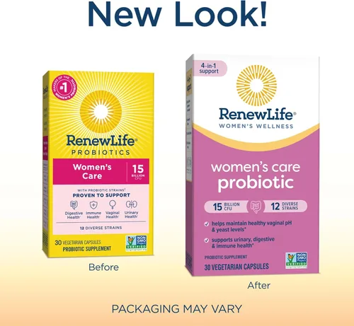 Vista 2 de Renew Life Cápsulas probióticas para mujeres, apoya el equilibrio del pH para mujeres, salud vaginal, urinaria, digestiva e inmunológica, L.