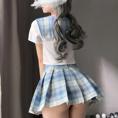 Vista 4 de SFBBCLOZ Schoolgirl Lingerie for Women Schoolgirl Outfit Lingerie Cosplay Lingerie Set Costumes for Women Naughty