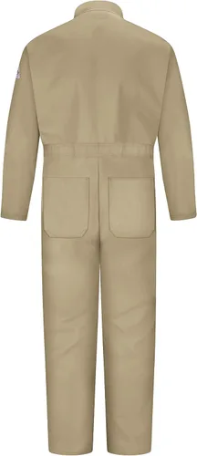 Vista 7 de Bulwark FR Overol clásico de algodón de sarga resistente al fuego de 9 onzas para hombre con mangas con dobladillo