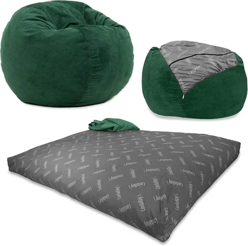 Vista 15 de CordaRoy's Puf de Chenilla - Silla Puf Convertible - Funda de Tela de Chenilla Lavable a Máquina - para Sótano, Sala de Estar, Sala de Juegos Carbón