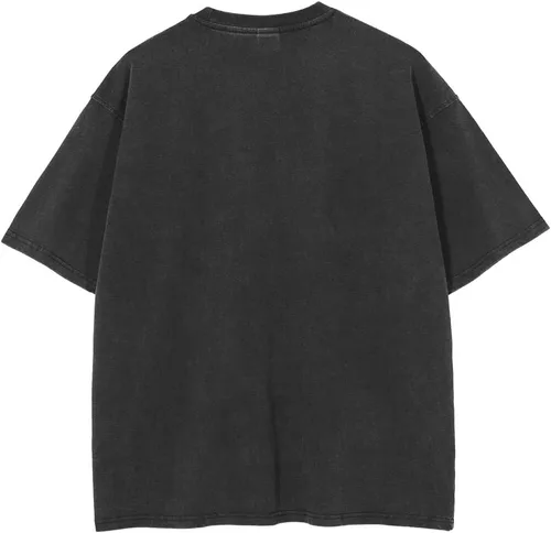Vista 4 de Vamtac Camisetas de algodón para hombre, de gran tamaño, manga corta, sueltas, sólidas, básicas, de verano