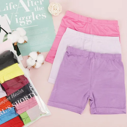 Vista 5 de 12 Pack Girls Dance Shorts, Toddler Biker Shorts Cartwheel Under Dress Pastel Kids Biking Clothes