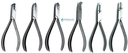 Vista 2 de 6 pcs de Bond Dental de banda abrazadera de ángulo de asiento Hard Wire Pin alambre Alicates de corte