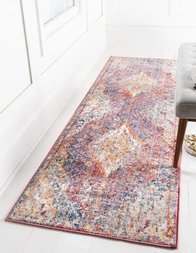 Vista 10 de Unique Loom Brighton Collection - Alfombra vibrante con estampado tradicional, medallón, azul/beige, rectangular de 2 pies 2 pulgadas x 3 pies 1