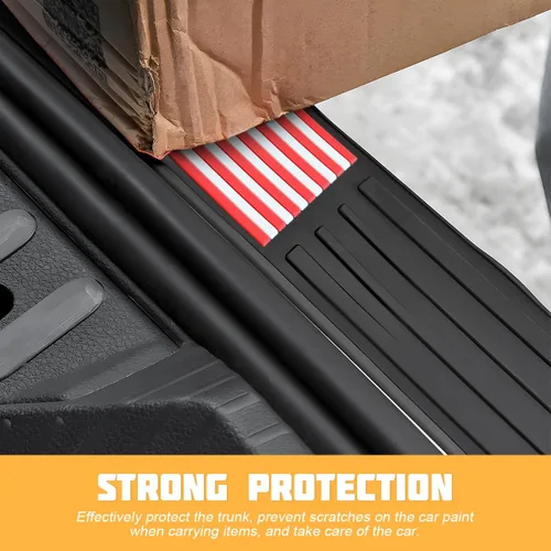 Vista 6 de Osilly Protector de parachoques trasero de automóvil, tira de protección antiarañazos, protección antideslizante para maletero de carga, accesorios