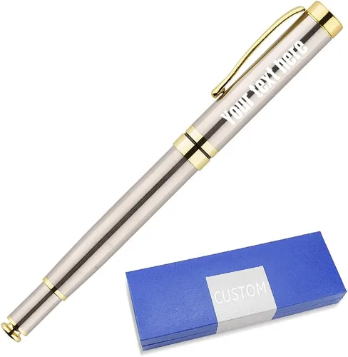 Vista 8 de Bolígrafos personalizados, el mejor juego de regalo de bolígrafo para hombres y mujeres, profesional, oficina ejecutiva, bonitos, bolígrafo negro