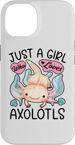 Vista 4 de Just A Girl Who Loves Axolotls Axolotl Lovers Funny Kawaii Case for iPhone 16