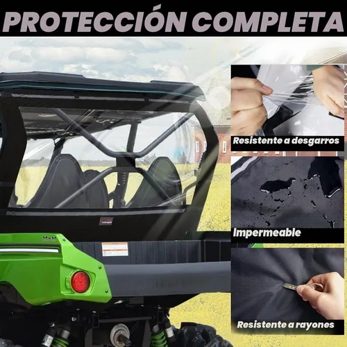 Vista 2 de StarknightMT TERYX - Ventana trasera suave, panel de polvo trasero compatible con KAWASAKI TERYX 4 800 2013-2025 a prueba de polvo a prueba