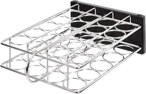 Vista 5 de Amazon Basics Estante organizador de especias de 20 frascos, color plateado