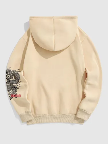 Vista 2 de ZAFUL Sudadera con capucha con cordón para hombre, unisex, de manga larga, sin botones, casual