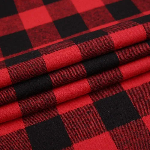 Vista 9 de Camisa de franela a cuadros para hombre, ajuste regular, manga larga, casual, con botones