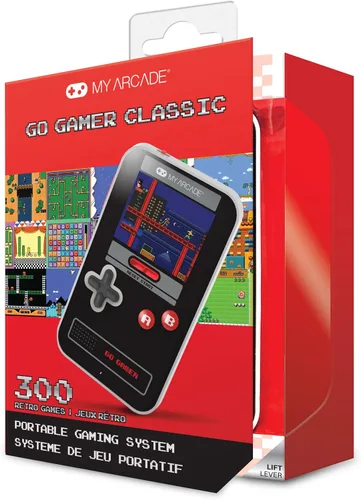 Vista 4 de My Arcade Go Gamer Classic-RED Consola electrónica portátil con 300 juegos, pantalla a todo color de 2.5 pulgadas, diversión para toda la familia