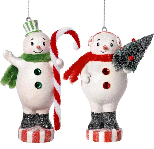 Vista 8 de Adornos para árbol de Navidad de sirena 2025, decoraciones colgantes, decoración navideña