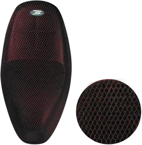 Vista 2 de Funda de asiento AUTUT para motocicleta de malla Rojo