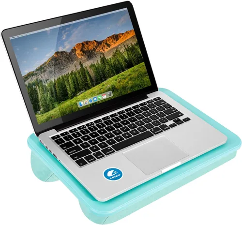 Vista 7 de LapGear - Escritorio compacto para regazo - Se adapta a laptops de hasta 15 pulgadas - Aqua Sky - Estilo núm. 43109 Microbead Cushion, Built-In