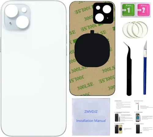 Vista 6 de 14 Pro - Carcasa trasera de repuesto para iPhone 14 Pro (morado oscuro, 6.1 pulgadas) con cinta preinstalada, instrucciones de instalación
