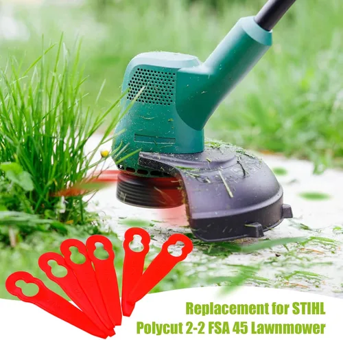 Vista 4 de 40 piezas de repuesto de cuchillas de plástico accesorios para STIHL Polycut 2-2 FSA 45 cortacésped recortadora de césped cuchillas de nailon
