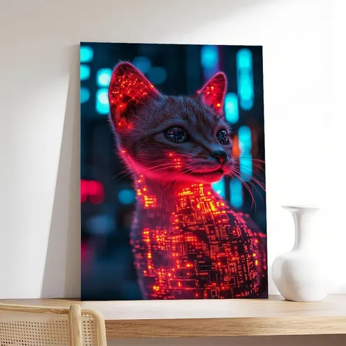 Vista 7 de Vaporwave Retro Futuristic Wall Art – Neon Cityscape Print – 80s Synthwave Aesthetic Poster for Bedroom & Office Decor Modern Wall Prints Abstract