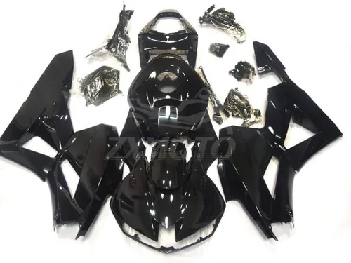 Vista 6 de Kit de carenados de plástico ABS negro mate para Honda CBR600 F4 1999-2000