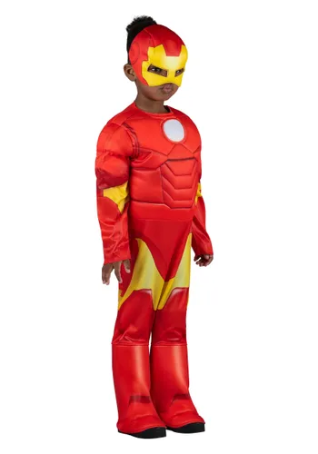 Vista 4 de Disfraz Deluxe de Iron Man para Niños Pequeños Multicolor
