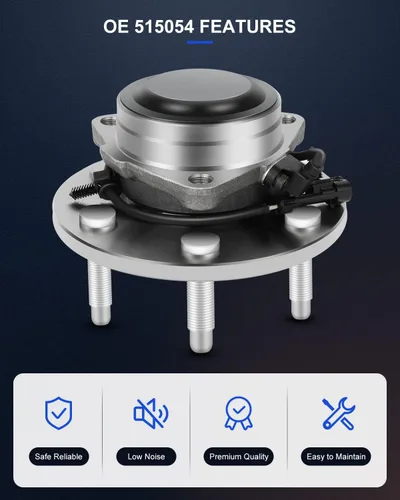 Vista 3 de ECCPP Rodamiento de rueda delantero de 6 lengüetas y conjunto de cubo para 1999-2012 para Cadillac Escalade para Chevy Avalanche 1500 Express 1500