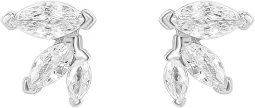 Vista 4 de PAVOI 14K Gold Plated Dainty Stud Earrings for Women - 925 Sterling Silver Posts Earrings with Cubic Zirconia - Celestial Lightning Bolt, Moon