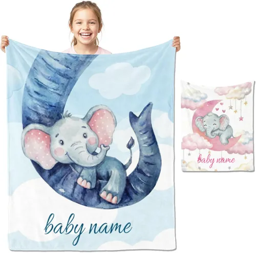 Vista 19 de Manta de bebé personalizada con nombre, manta de nombre personalizado para niños, mantas de franela suave en Pascua, regalos personalizados de bebé