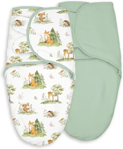 Vista 20 de Pañales de algodón orgánico para recién nacidos, suaves y cómodos con velcro, saco de dormir de 0 a 3 meses, ayuda a calmar el reflejo