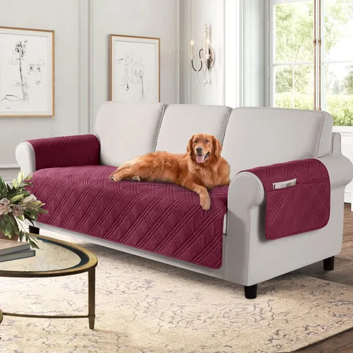 Vista 20 de TAOCOCO Fundas impermeables para silla para mascotas y perros con respaldo antideslizante, fundas para asiento de silla con bolsillo lateral