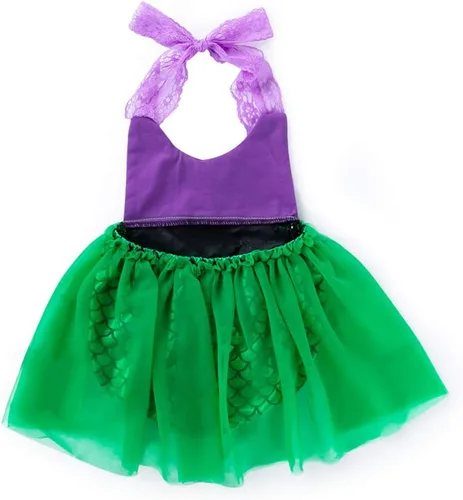 Vista 2 de HenzWorld - Traje de baño de la sirenita Ariel para niñas, Classic, 6-12 meses