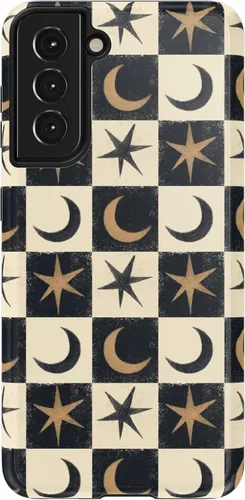 Vista 422 de Casely Funda para Galaxy S9 Postura de cadáver Yoga de esqueleto Diseño protector delgado esencial de doble capa