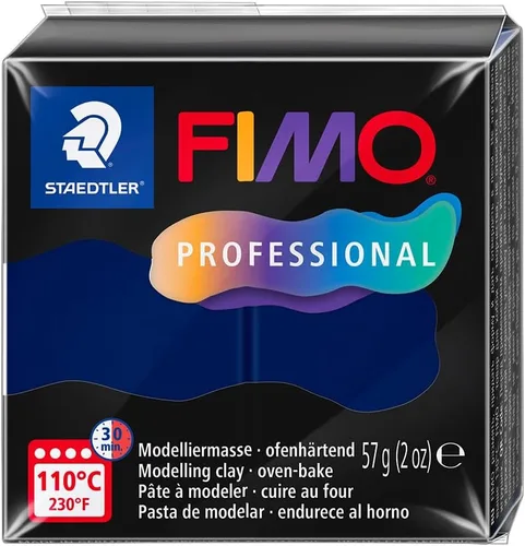 Vista 24 de STAEDTLER Arcilla de modelado de polímero FIMO Professional - Arcilla para hornear al horno - Negro, 2.01 oz - 1 bloque, 8040-9