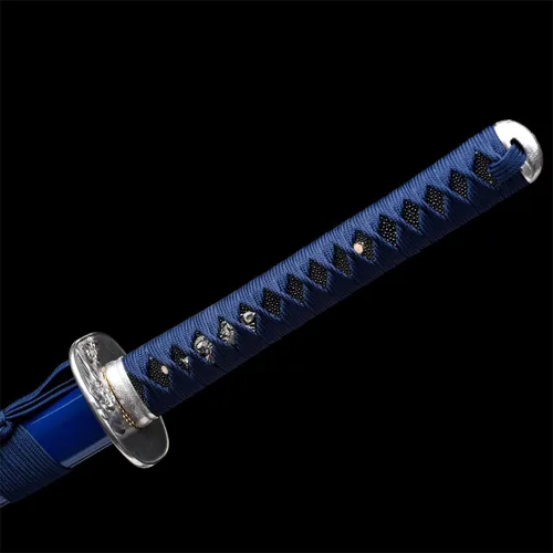 Vista 9 de Estilo Monte Fuji 2.21IB 101 cm Espada Samurai Katana Japonesa Real de Acero de Primavera 1065 Hoja con Hamon Artificial, Tang Completo y Tsuba