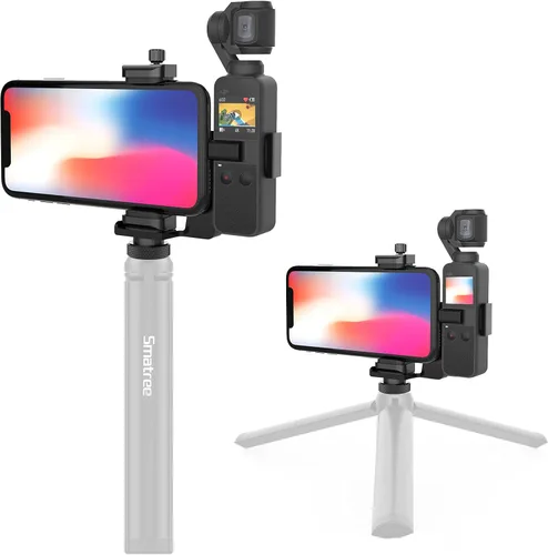 Vista 6 de Smatree OSMO Pocket 2 - Juego de 2 soportes para teléfono, accesorios de expansión con tornillo de rosca de 1/4 pulgadas compatible con DJI OSMO