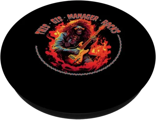 Vista 2 de This Gis Manager Rocks Funny Musician PopSockets Standard PopGrip