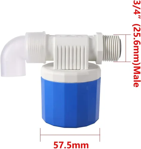 Vista 2 de 1PC 1/2" 3/4" Male Thread Automatic Water Level Control Valve Tower Float Ball Installed Inside Upper Inlet Liquid(Grey)