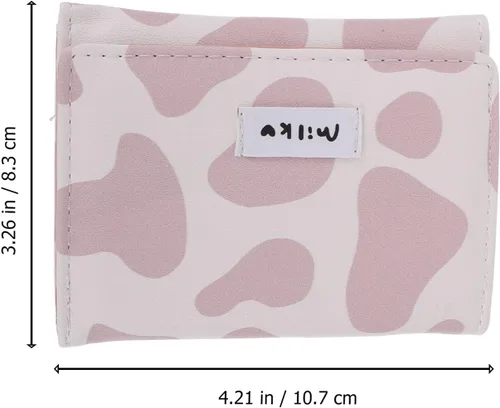 Vista 7 de VALICLUD Cartera con estampado de vaca, cartera Kawaii de PU con estampado de vaca, monedero con estampado de vaca, lindo monedero para mujeres