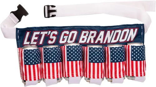 Vista 4 de Novedad USA Americana - Cinturón temático para sostener bebidas, cerveza