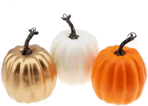 Vista 7 de Woration Calabaza blanca falsa artificial de 5 pulgadas, decoración de calabaza de Halloween de Acción de Gracias, modelo de comida realista
