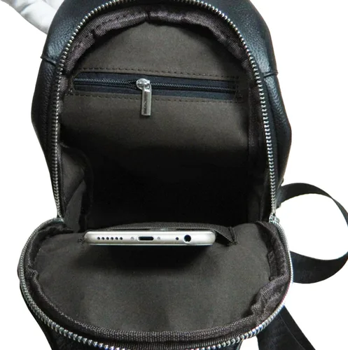 Vista 7 de Hebetag Mochila cruzada de cuero para hombres y mujeres, para viajes, al aire libre, senderismo, camping, bolsa de hombro, bolsa de trabajo