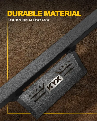 Vista 6 de KYX Estribos para Ford F150 SuperCrew Cab 2015-2025 / Ford F250 F350 SuperDuty Crew Cab 2017-2025, Escalones Laterales de 6 Pulgadas Barras Nerf