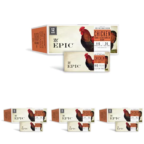 Vista 11 de EPIC BARBACOA Barra de proteína de pollo, Keto apta para el consumidor, 12 unidades, barras de 1.3 onzas 100% Natural Chicken Raised With No