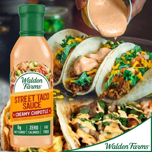 Vista 7 de Walden Farms Street Taco Sauce Creamy Chipotle - Sin calorías, sin gluten, bajo en carbohidratos, apto para dieta cetogénica, sin azúcar, sabor a