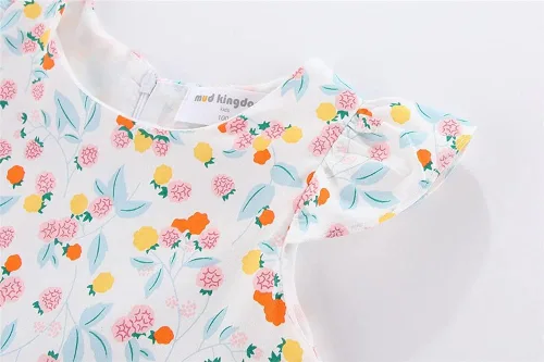 Vista 3 de Mud Kingdom Little Girls Summer Dress Sleeveless Cute Floral
